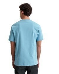 hellblaues T-Shirt mit einem Rundhalsausschnitt von Marc O'Polo