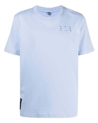 hellblaues T-Shirt mit einem Rundhalsausschnitt von McQ Swallow