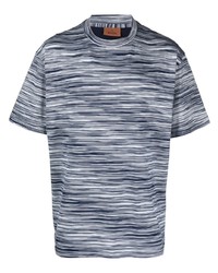 hellblaues T-Shirt mit einem Rundhalsausschnitt von Missoni