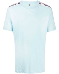 hellblaues T-Shirt mit einem Rundhalsausschnitt von Moschino