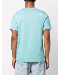 hellblaues T-Shirt mit einem Rundhalsausschnitt von The North Face