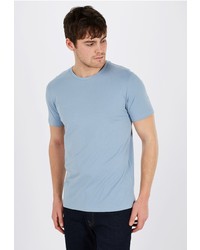 hellblaues T-Shirt mit einem Rundhalsausschnitt von next