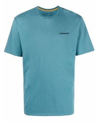 hellblaues T-Shirt mit einem Rundhalsausschnitt von Patagonia