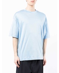 hellblaues T-Shirt mit einem Rundhalsausschnitt von Giorgio Armani