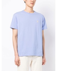 hellblaues T-Shirt mit einem Rundhalsausschnitt von Polo Ralph Lauren