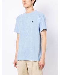 hellblaues T-Shirt mit einem Rundhalsausschnitt von Polo Ralph Lauren