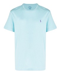 hellblaues T-Shirt mit einem Rundhalsausschnitt von Polo Ralph Lauren