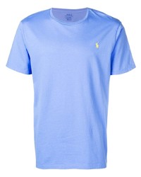 hellblaues T-Shirt mit einem Rundhalsausschnitt von Polo Ralph Lauren