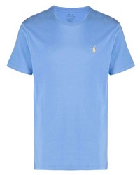 hellblaues T-Shirt mit einem Rundhalsausschnitt von Polo Ralph Lauren