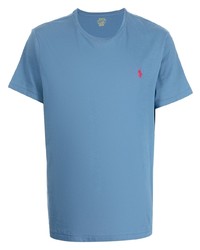 hellblaues T-Shirt mit einem Rundhalsausschnitt von Polo Ralph Lauren