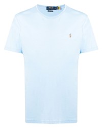 hellblaues T-Shirt mit einem Rundhalsausschnitt von Polo Ralph Lauren