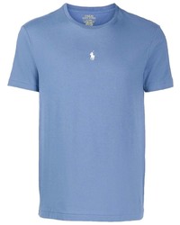 hellblaues T-Shirt mit einem Rundhalsausschnitt von Polo Ralph Lauren