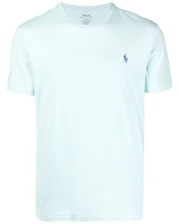 hellblaues T-Shirt mit einem Rundhalsausschnitt von Polo Ralph Lauren