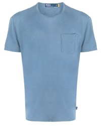hellblaues T-Shirt mit einem Rundhalsausschnitt von Polo Ralph Lauren