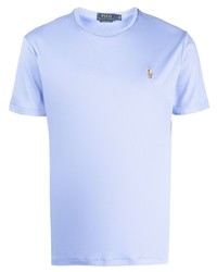 hellblaues T-Shirt mit einem Rundhalsausschnitt von Polo Ralph Lauren