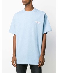 hellblaues T-Shirt mit einem Rundhalsausschnitt von Balenciaga