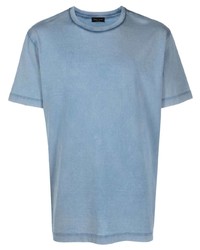 hellblaues T-Shirt mit einem Rundhalsausschnitt von Roberto Collina