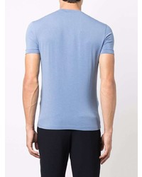 hellblaues T-Shirt mit einem Rundhalsausschnitt von Giorgio Armani