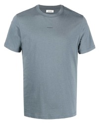 hellblaues T-Shirt mit einem Rundhalsausschnitt von Sandro