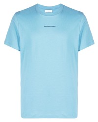 hellblaues T-Shirt mit einem Rundhalsausschnitt von Sandro Paris