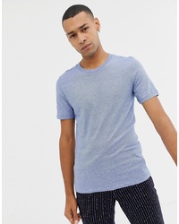 hellblaues T-Shirt mit einem Rundhalsausschnitt von Selected Homme