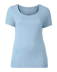 hellblaues T-Shirt mit einem Rundhalsausschnitt von SHEEGO BASIC