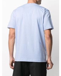 hellblaues T-Shirt mit einem Rundhalsausschnitt von McQ Swallow