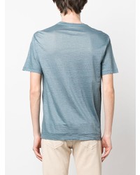 hellblaues T-Shirt mit einem Rundhalsausschnitt von Boglioli