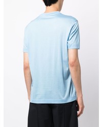 hellblaues T-Shirt mit einem Rundhalsausschnitt von Emporio Armani