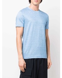 hellblaues T-Shirt mit einem Rundhalsausschnitt von BOSS