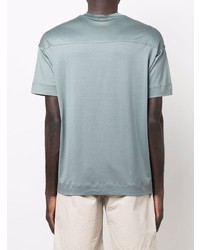 hellblaues T-Shirt mit einem Rundhalsausschnitt von Ea7 Emporio Armani