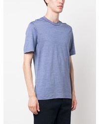 hellblaues T-Shirt mit einem Rundhalsausschnitt von Zegna