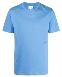 hellblaues T-Shirt mit einem Rundhalsausschnitt von Soulland