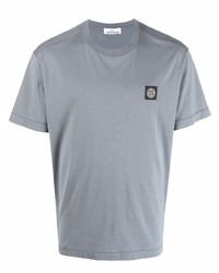 hellblaues T-Shirt mit einem Rundhalsausschnitt von Stone Island