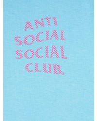 hellblaues T-Shirt mit einem Rundhalsausschnitt von Anti Social Social Club