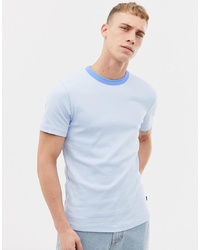 hellblaues T-Shirt mit einem Rundhalsausschnitt von Tiger of Sweden Jeans