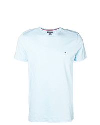 hellblaues T-Shirt mit einem Rundhalsausschnitt von Tommy Hilfiger