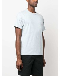 hellblaues T-Shirt mit einem Rundhalsausschnitt von MAISON KITSUNÉ