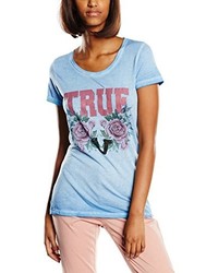 hellblaues T-Shirt mit einem Rundhalsausschnitt von True Religion