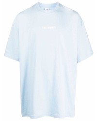 hellblaues T-Shirt mit einem Rundhalsausschnitt von Vetements
