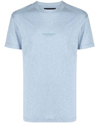 hellblaues T-Shirt mit einem Rundhalsausschnitt von Viktor & Rolf