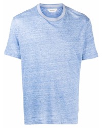 hellblaues T-Shirt mit einem Rundhalsausschnitt von Z Zegna