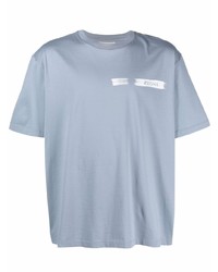 hellblaues T-Shirt mit einem Rundhalsausschnitt von Zegna