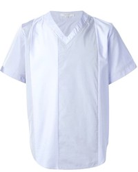 hellblaues T-Shirt mit einem V-Ausschnitt von Carven