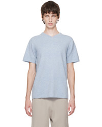 hellblaues T-Shirt mit einem V-Ausschnitt von Extreme Cashmere