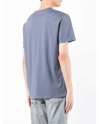 hellblaues T-Shirt mit einem V-Ausschnitt von Armani Exchange