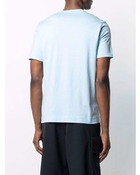 hellblaues T-Shirt mit einem V-Ausschnitt von Fedeli