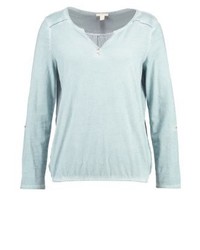 hellblaues T-shirt mit einer Knopfleiste von Esprit