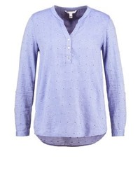 hellblaues T-shirt mit einer Knopfleiste von Tom Tailor