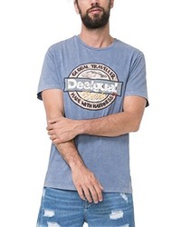 hellblaues T-shirt von Desigual